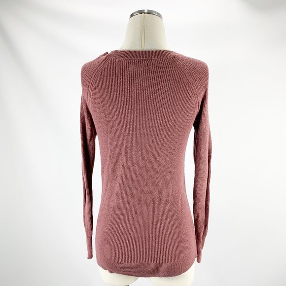 American Eagle Outfitters XS Mauve Sweater Weave - Picture 4 of 4